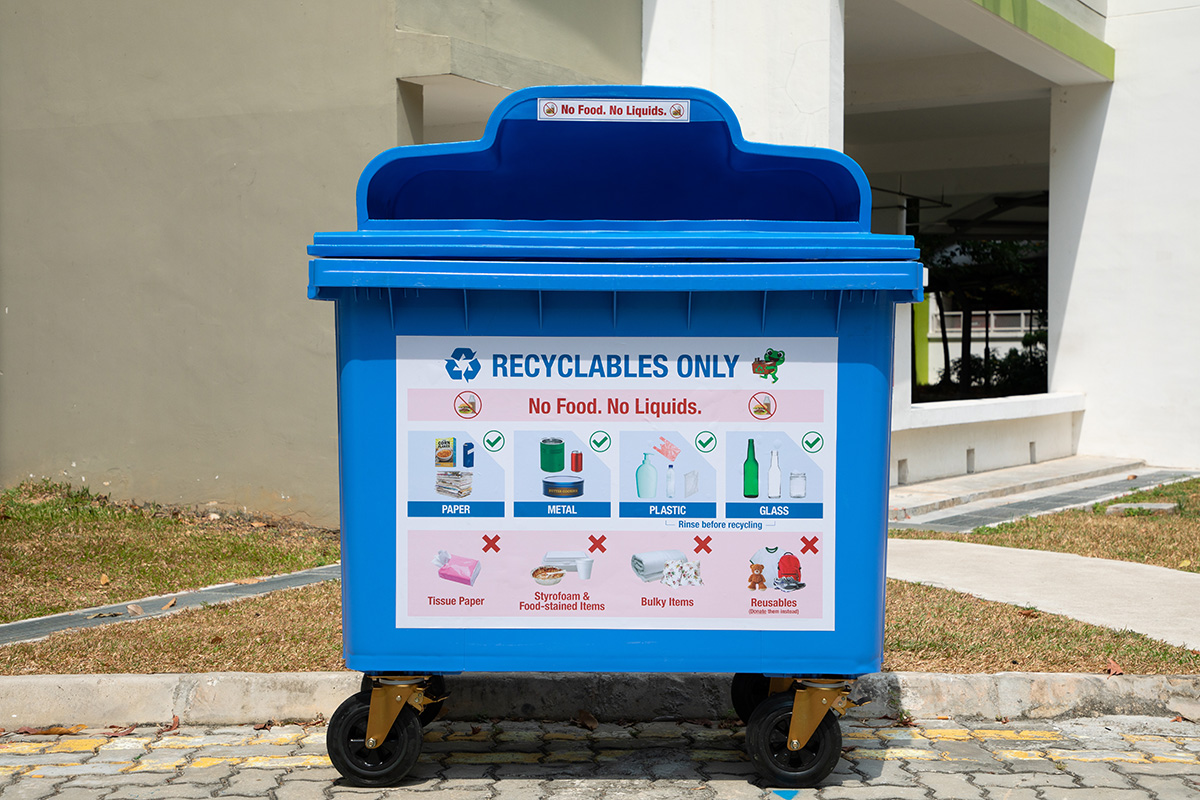 recycling bin in Singapore