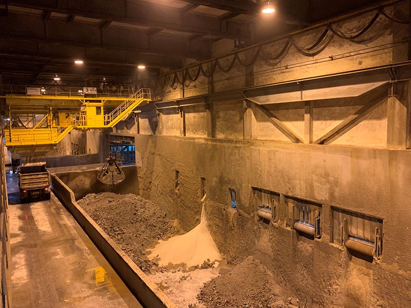 IBA pit at Tuas South Incineration Plant